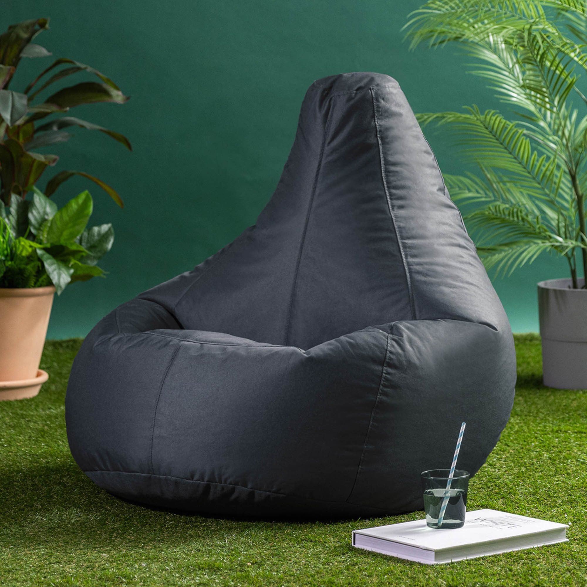 icon Sitzsack Outdoor Liege Indoor Gaming „Recliner“, Made in Germany, Wasserfest, für Erwachsene & Kinder