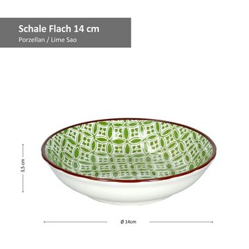 Ritzenhoff & Breker Müslischale 4er Set Schale flach 14cm Lime Sao - Ritzenhoff 744927