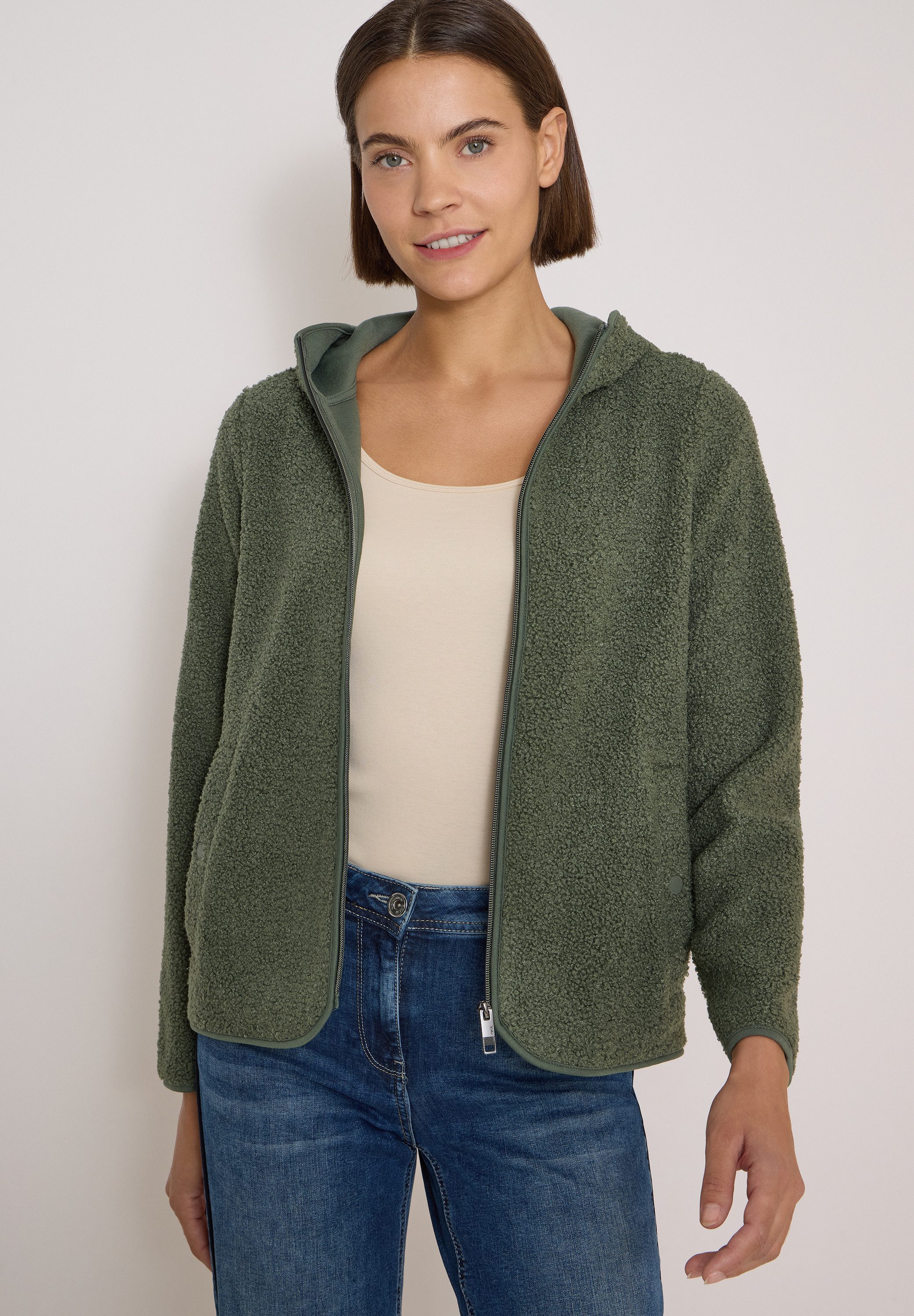 CECIL Cardigan mit Kapuze