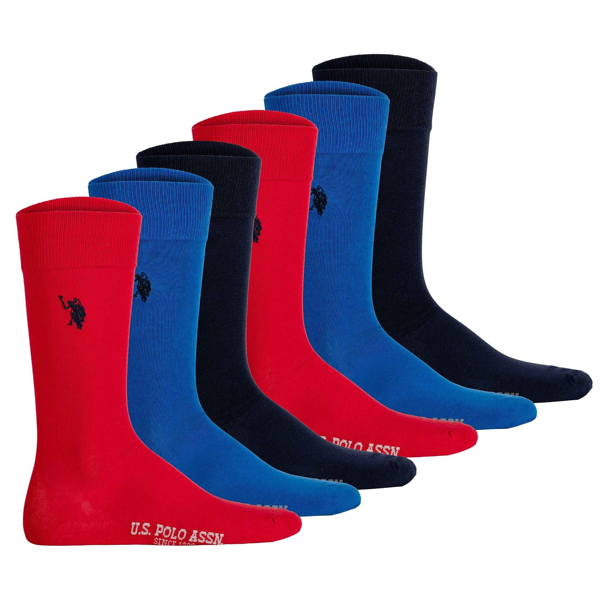 U.S. Polo Assn. Kurzsocken Herren Socken 6er Pack Baumwolle (Packung, 6er Pack)