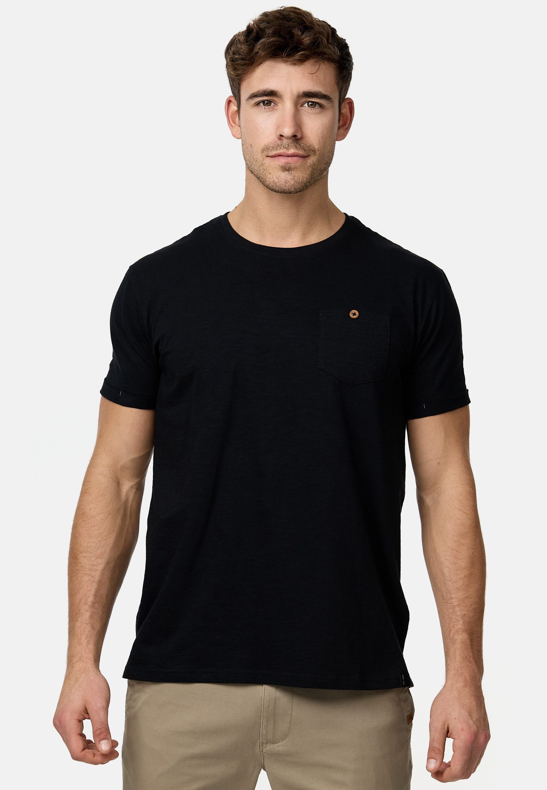 Indicode T-Shirt INJon T-Shirt mit Brusttasche günstig online kaufen