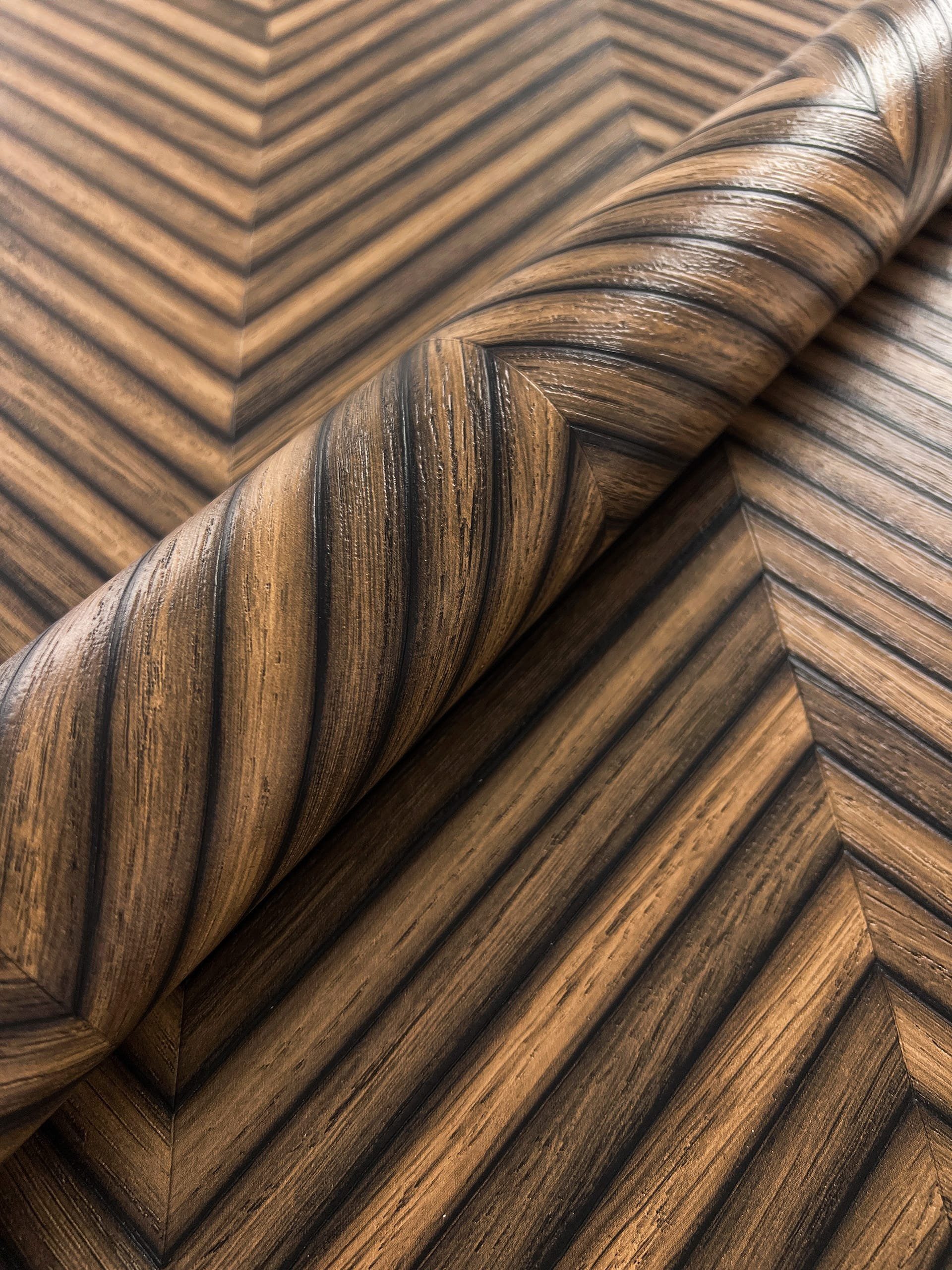 Newroom Vliestapete Yasha Walnut Tapete Holztapete Holz,Paneele,Fischgräten günstig online kaufen