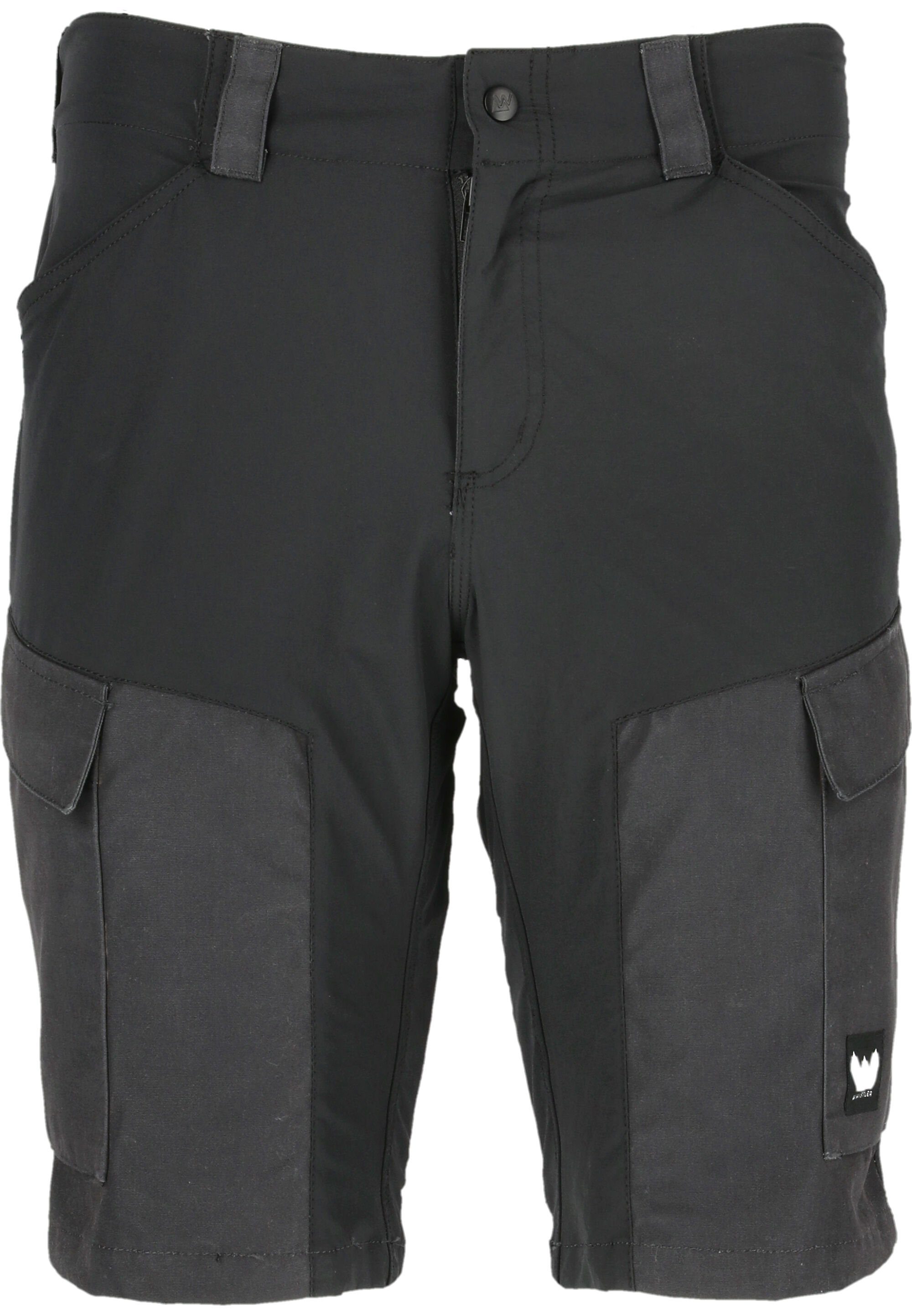 atmungsaktivem mit Materialmix WHISTLER Shorts dunkelgrau-schwarz ROMMY