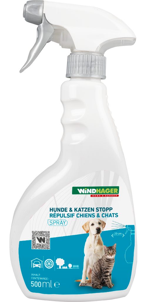 Windhager Vergrämungsmittel Hunde- und Katzen-Stopp Spray, der Geruch hält Hunde und Katzen fern, 500 ml, Tierabwehr für Garten und Terrasse, 500 ml