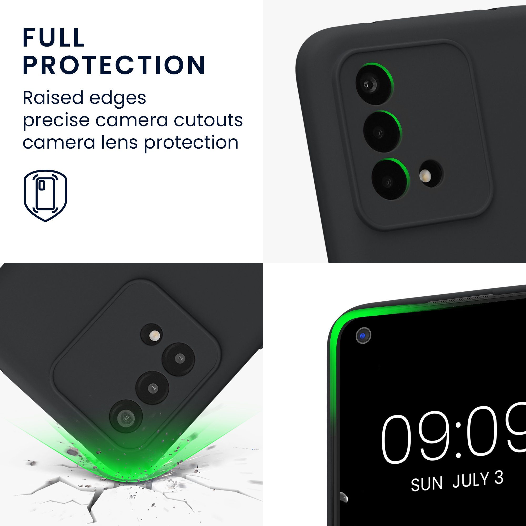 kwmobile Handyhülle Slim Case für Oppo A74, Hülle Silikon Handy - Handyhülle gummiert