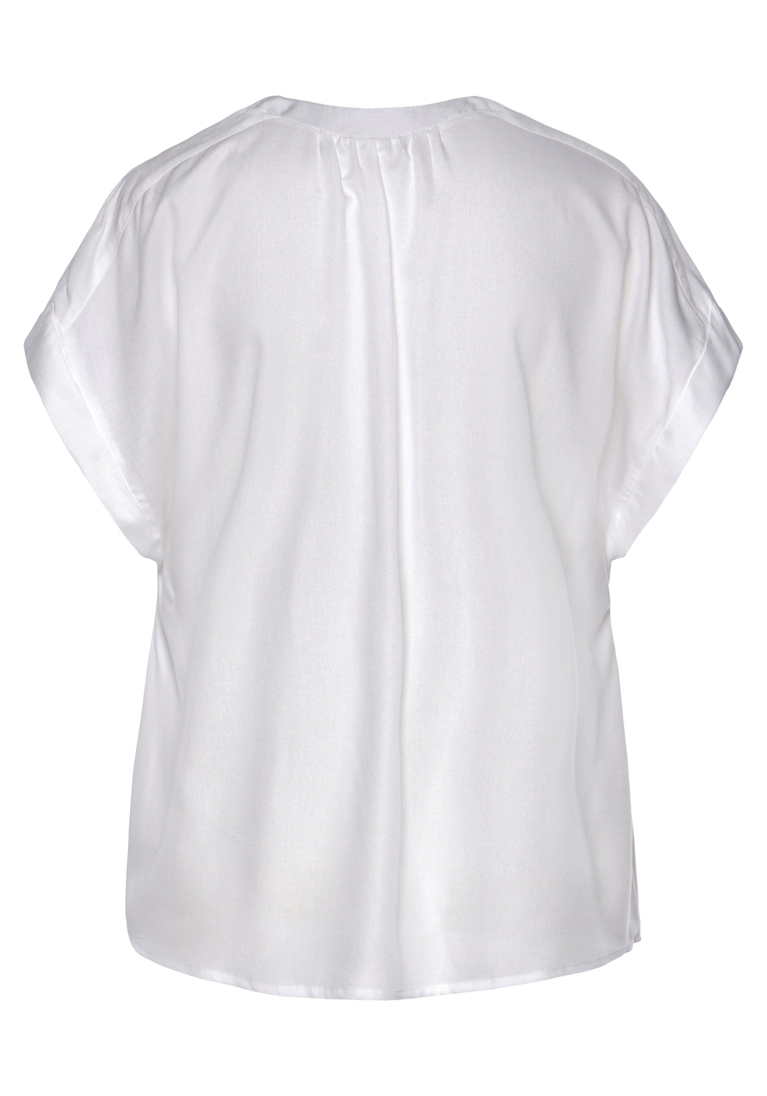 Vivance Kurzarmbluse in lockerem Schnitt, Damenbluse, casual, Business-Look