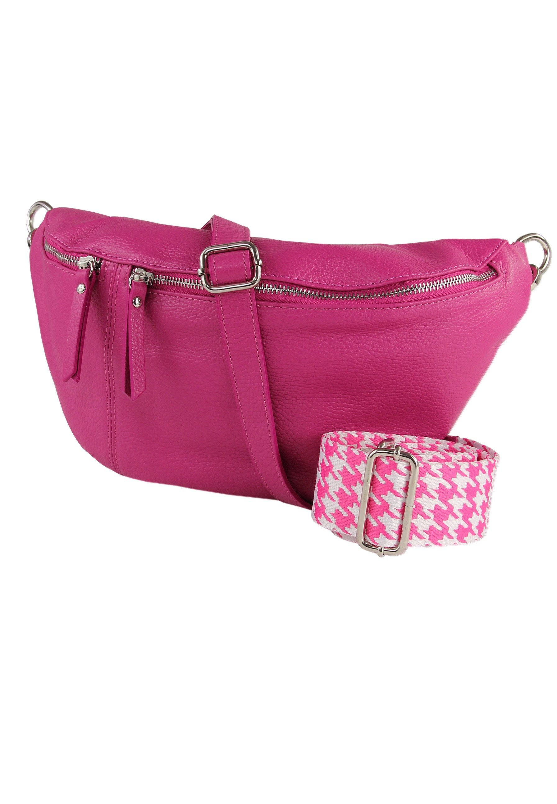 Toscanto Gürteltasche Toscanto pinkfarbene Gürteltasche sehr (Gürteltasche), Damen Gürteltasche Echtes Leder, pink