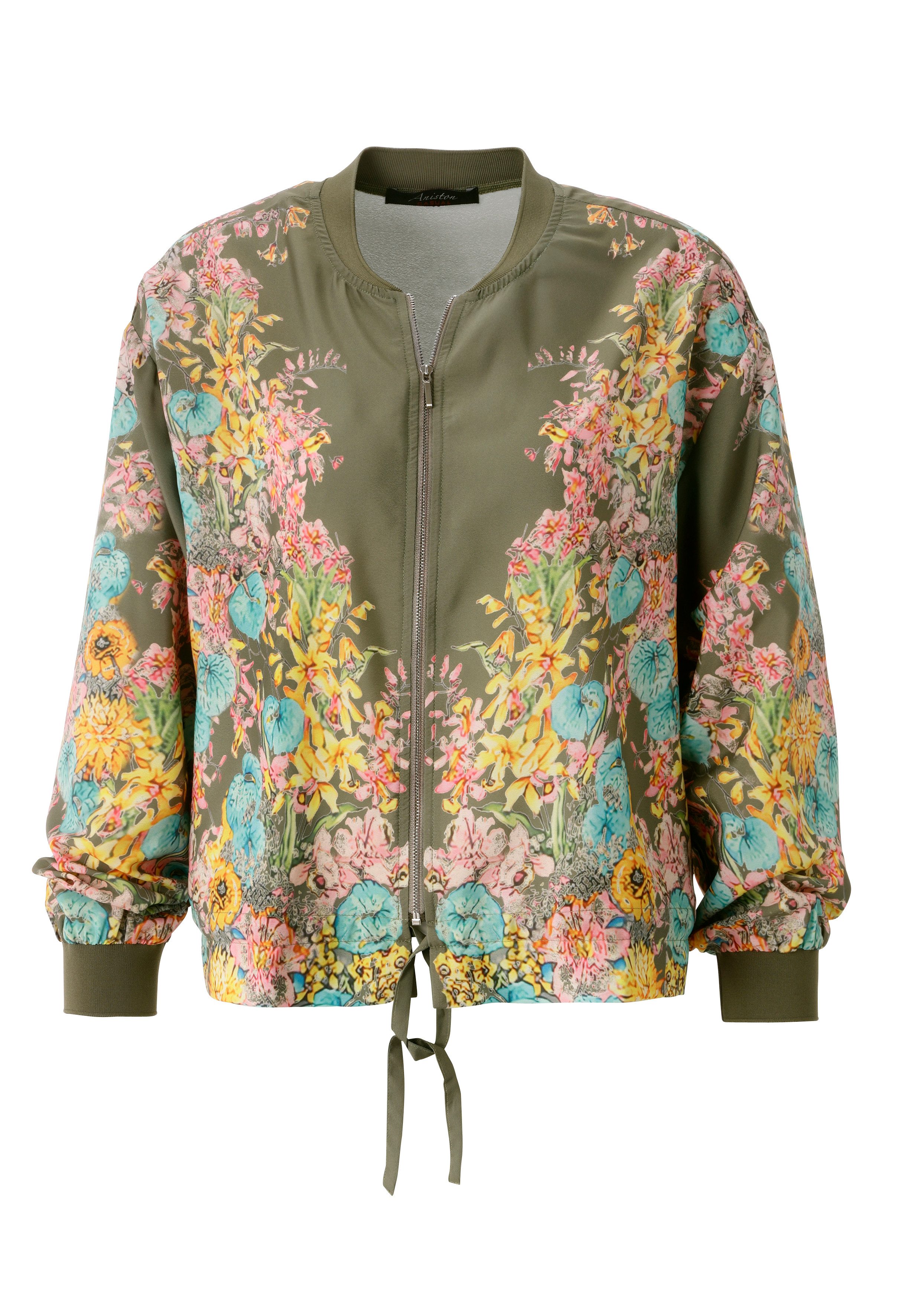 Aniston CASUAL Blouson mit farbenfrohen Blumendruck