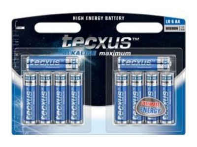 tecxus TECXUS Mignon-Batterie-Set Alkaline, 10 Stück Batterie
