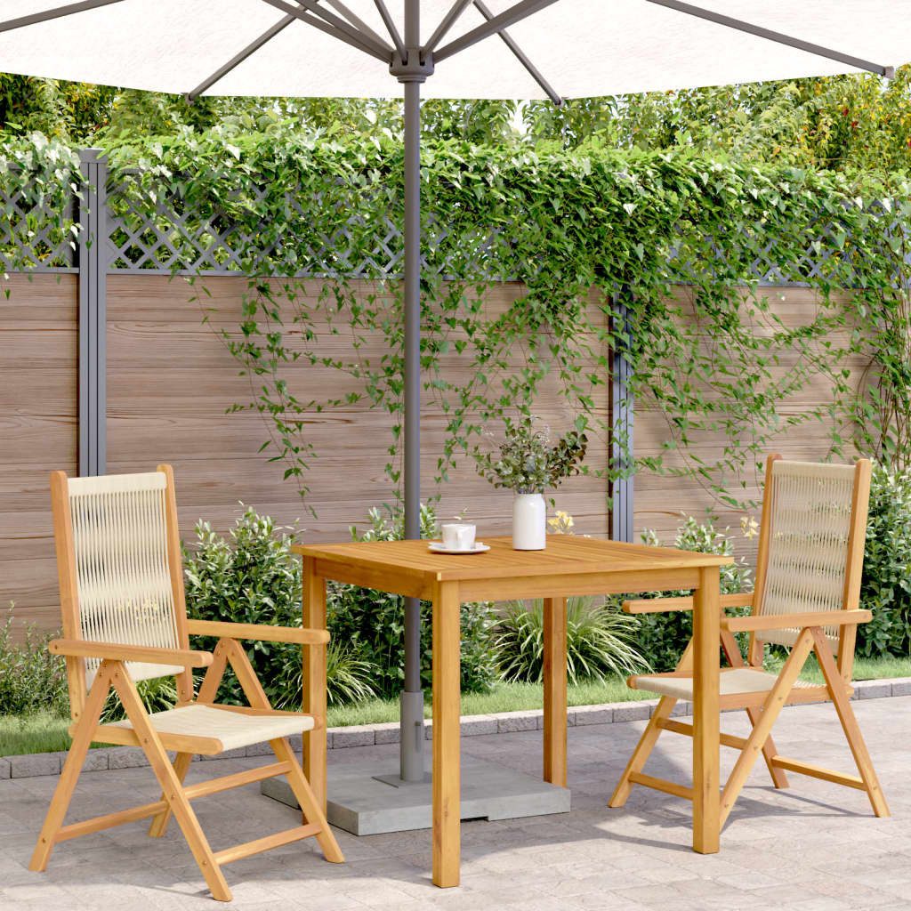 vidaXL Gartenstuhl Gartenstühle 2 Stk. Beige günstig online kaufen
