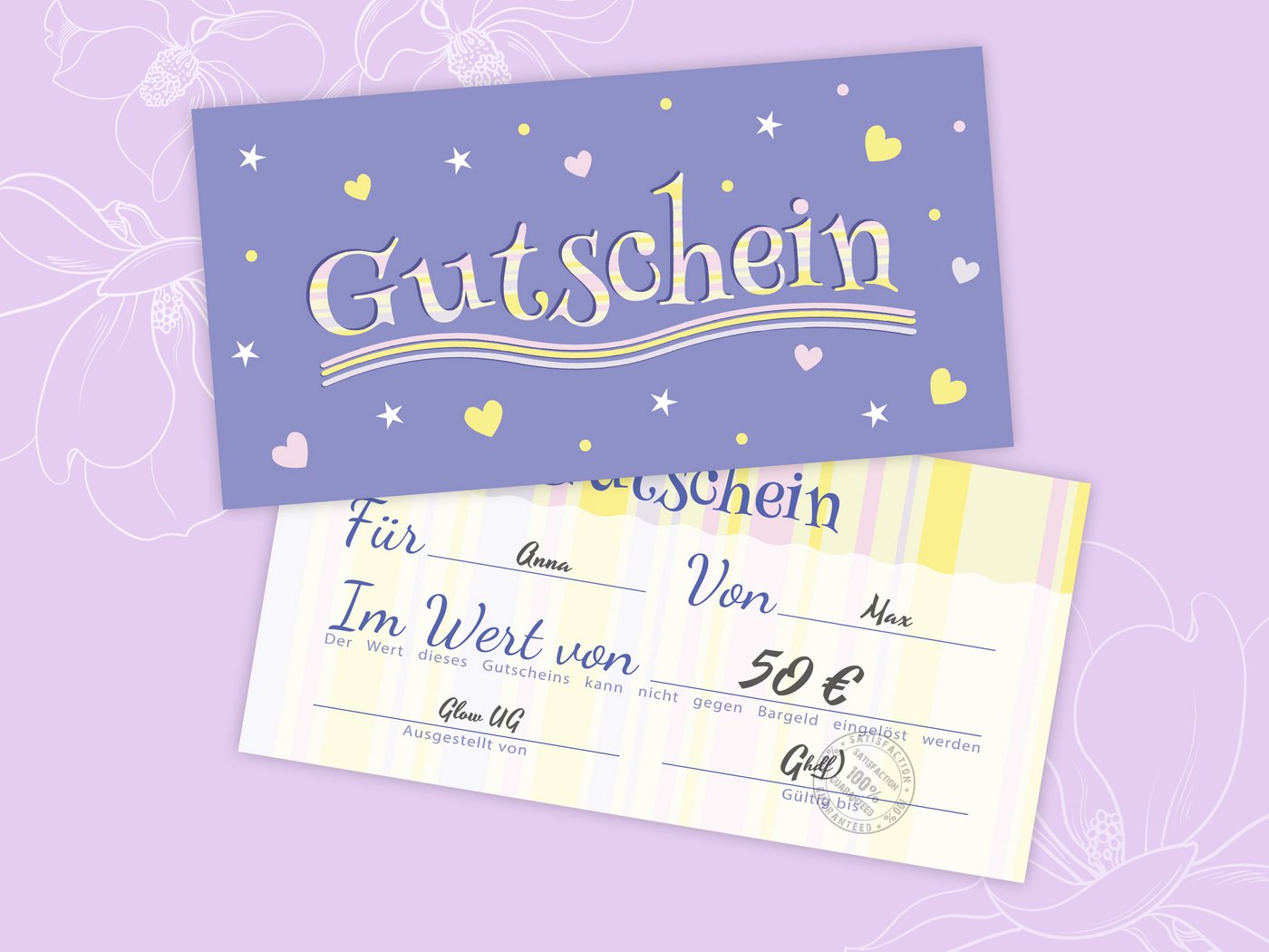 Thumbnail - LIMONIA Geschenkkarte Gutschein Geschenkgutschein zum Ausfüllen für Spa Beauty Wellness, Geschenkgutscheine mit vorgedru...