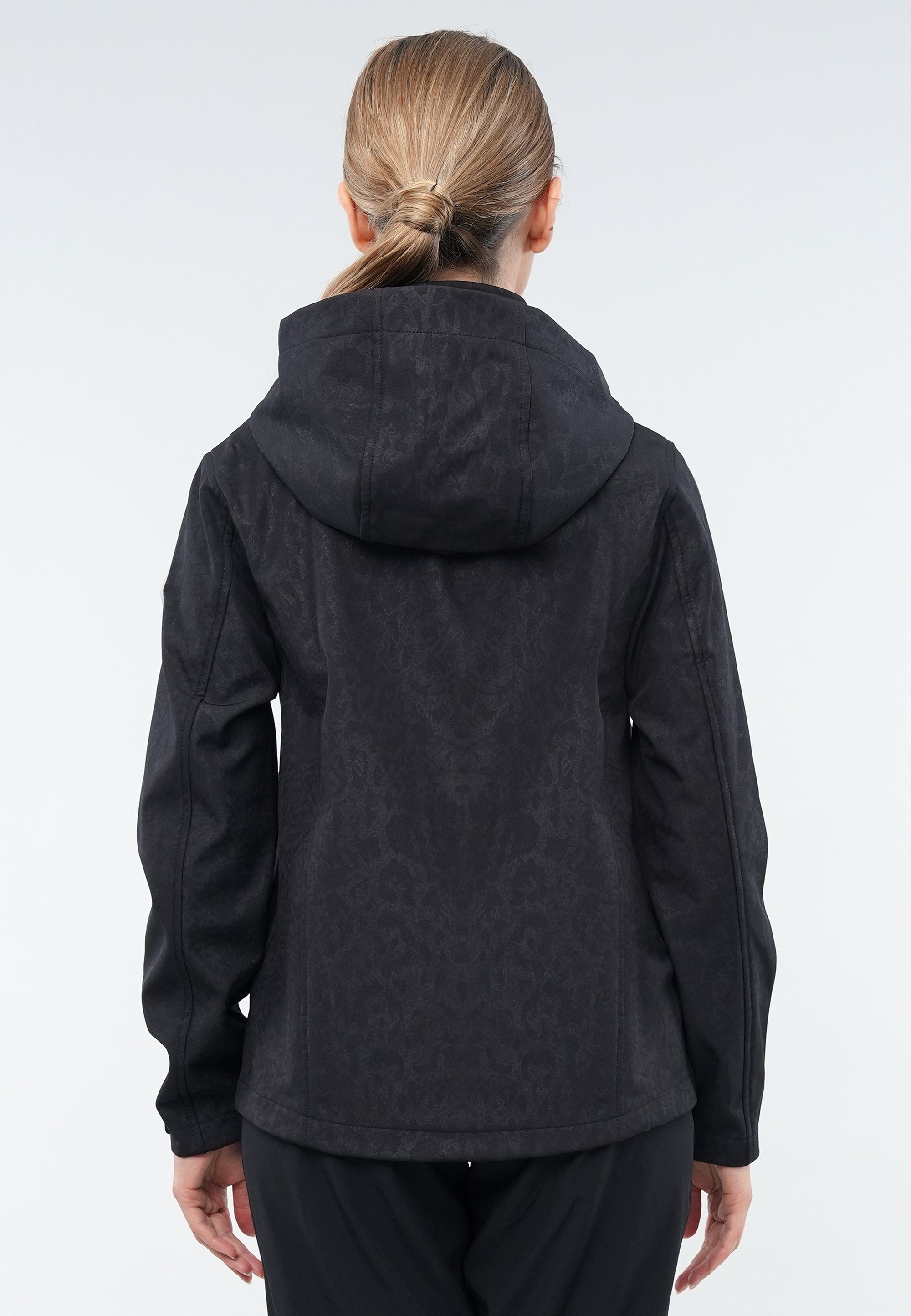 Softshelljacke mit wasserabweisender G Motion Funktion GIORDANO schwarz-meliert