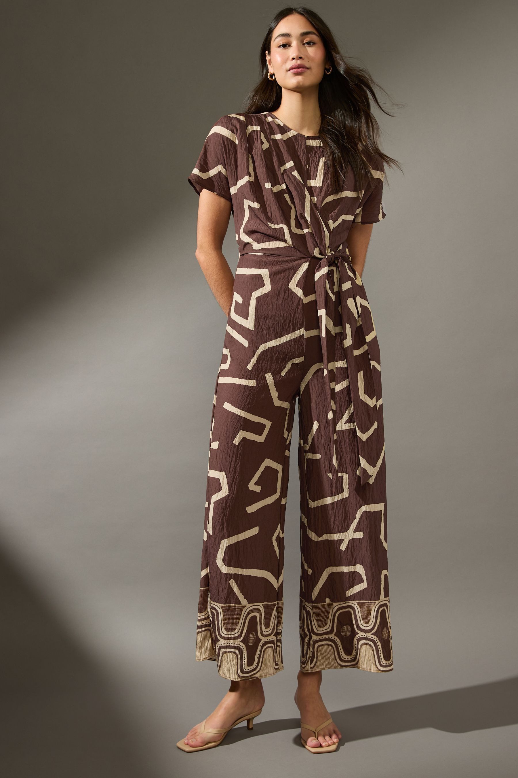 Next Jumpsuit Jumpsuit mit Bindegürtel (1-tlg)