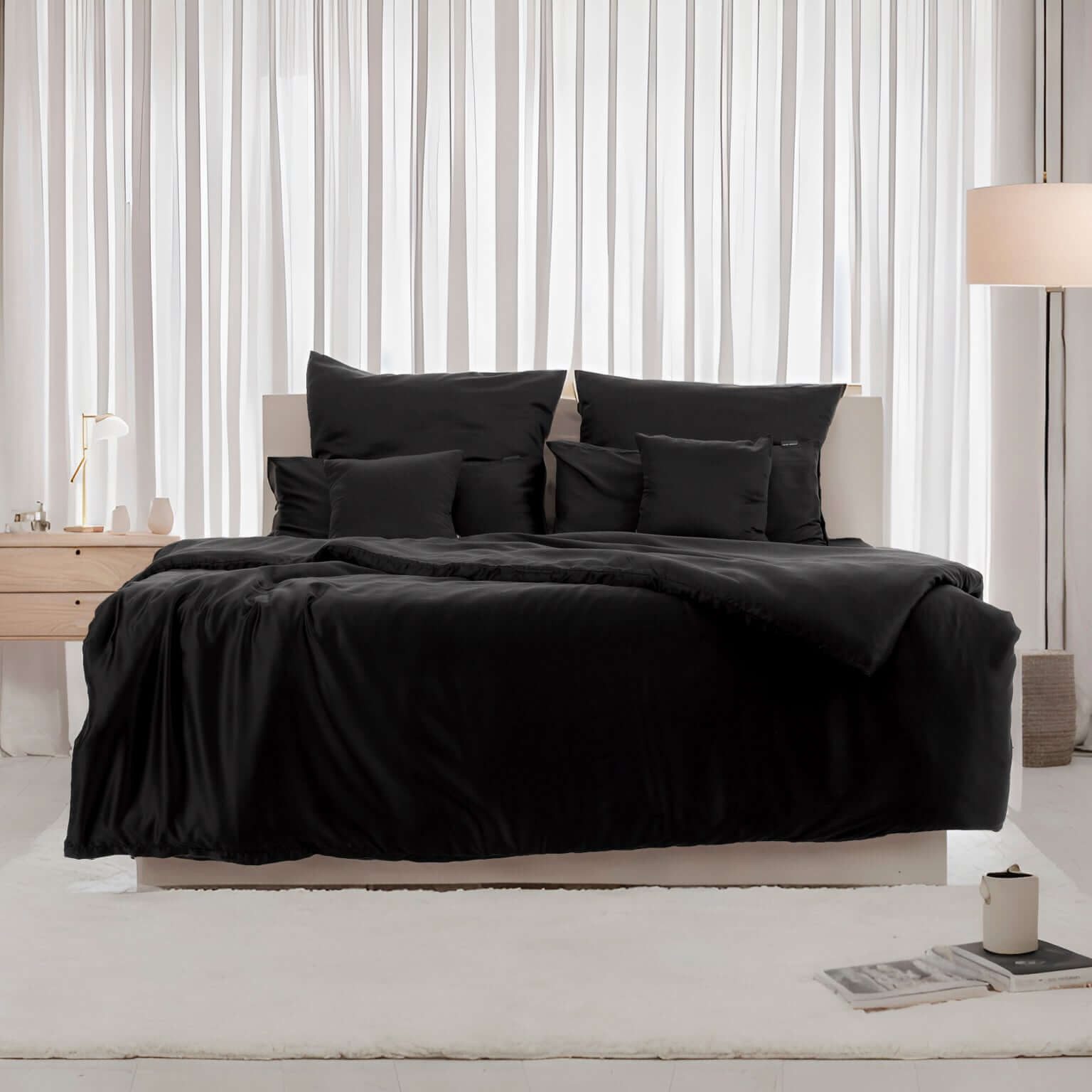 twenty:three® Bettbezug Lyocell Deckenbezug Jet Black, günstig online kaufen