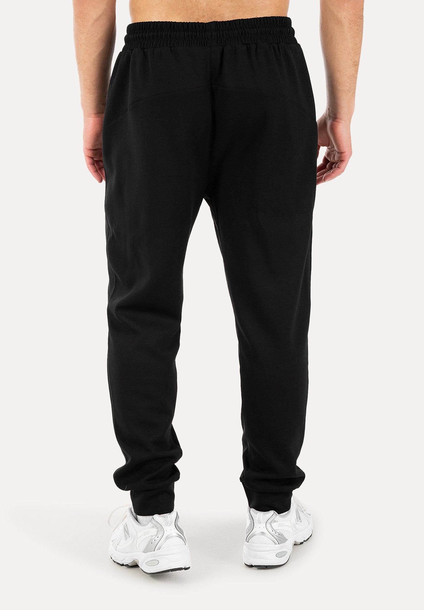 Smilodox Jogginghose Denzo Herren, Regular Fit Jogger, Trainingshose für Gym & Freizeit Rippbündchen, Taschen mit Reiverschluss, Kordelzug, Streetwear