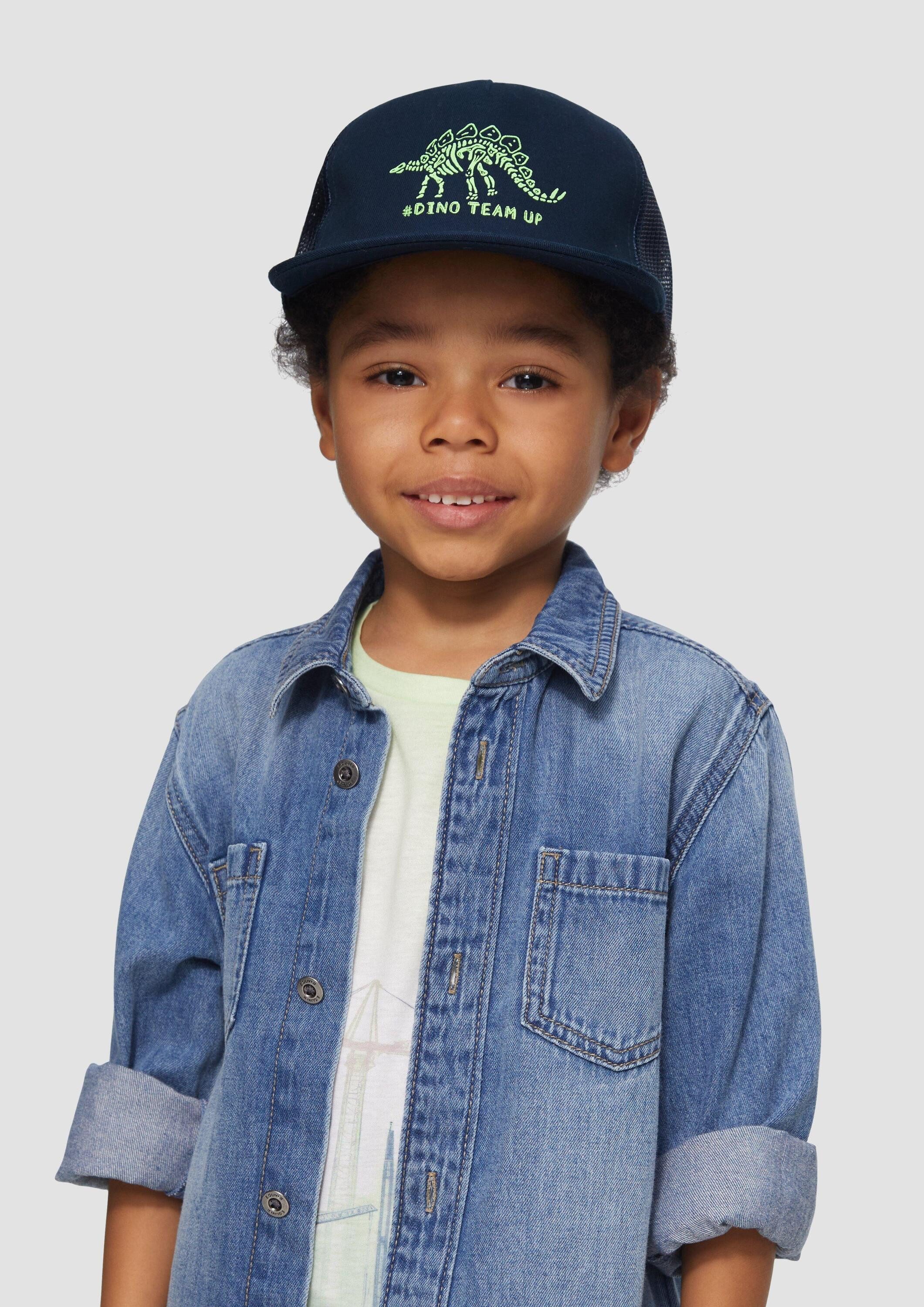 s.Oliver Snapback Cap Kappe Verstellbare Cap im Fabricmix mit Frontprint