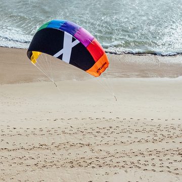 CrossKites Flug-Drache CrossKites Lenkmatte Rio 1.5 Rainbow R2F Allround Lenkdrachen Kite, Ready to Fly, perfekte Einsteigerlenkmatte