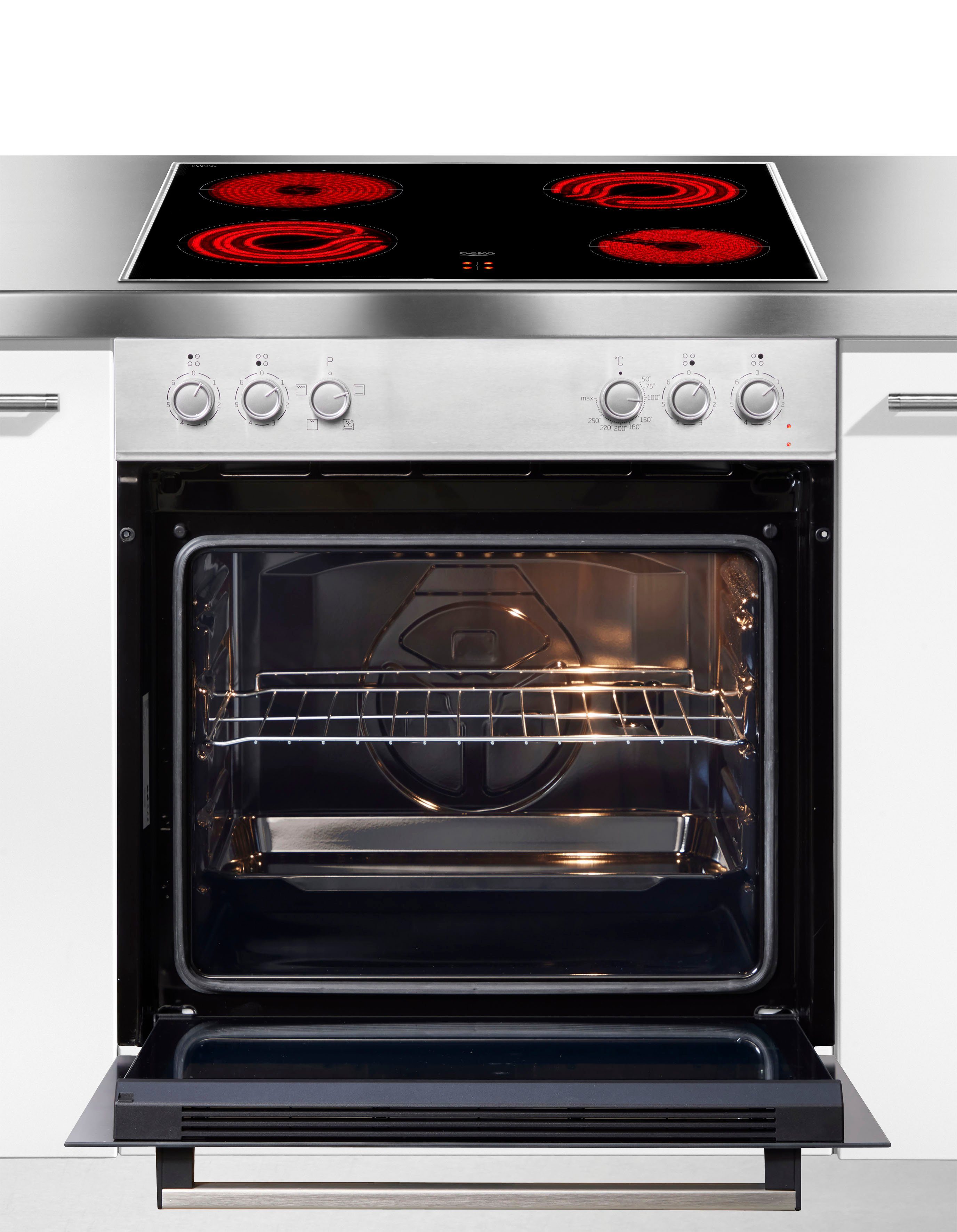 BEKO Elektro-Herd-Set BBUC12020X, SteamShine® – Die Dampfreinigung des Backofens