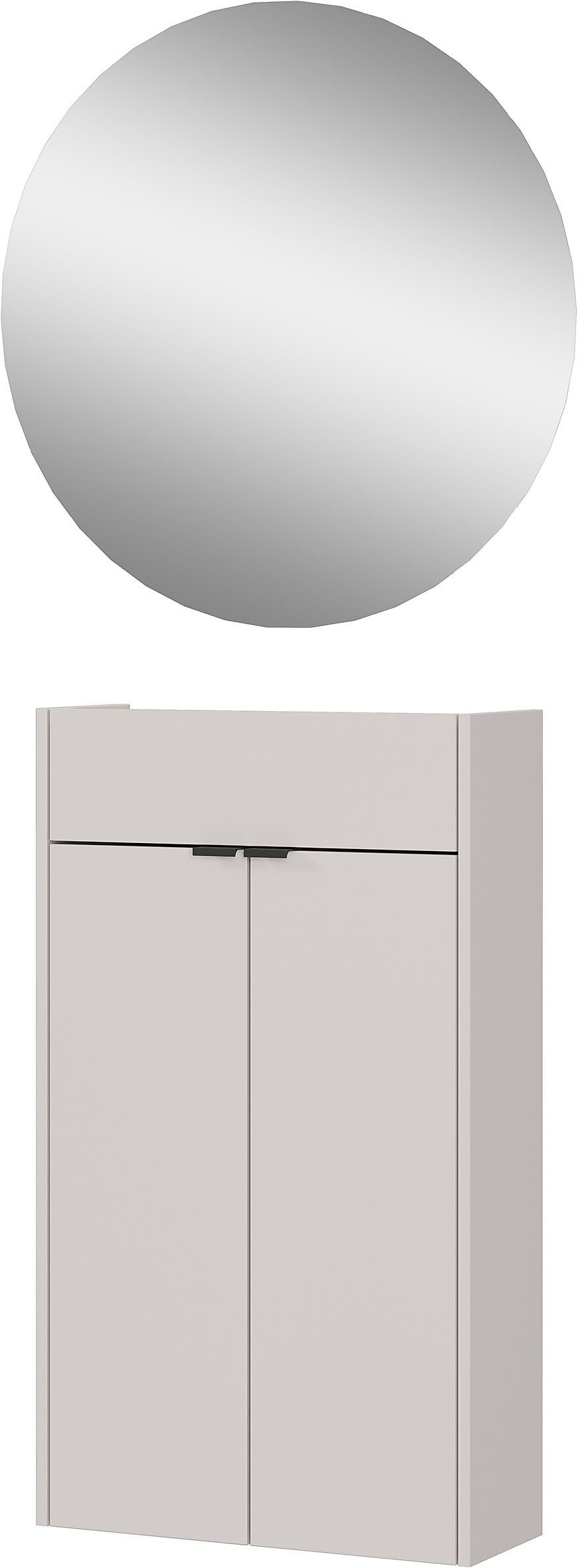 GERMANIA Garderoben-Set Ameca, (Set, 2-St), Mehrzweckschrank, geringe Tiefe, mit Selbsteinzug & Türdämpfung