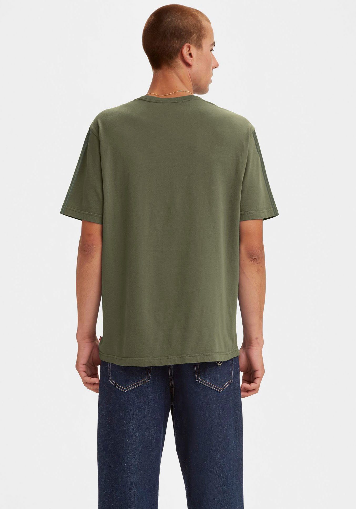 Levi's® T-Shirt RELAXED FIT green TEE loden tape