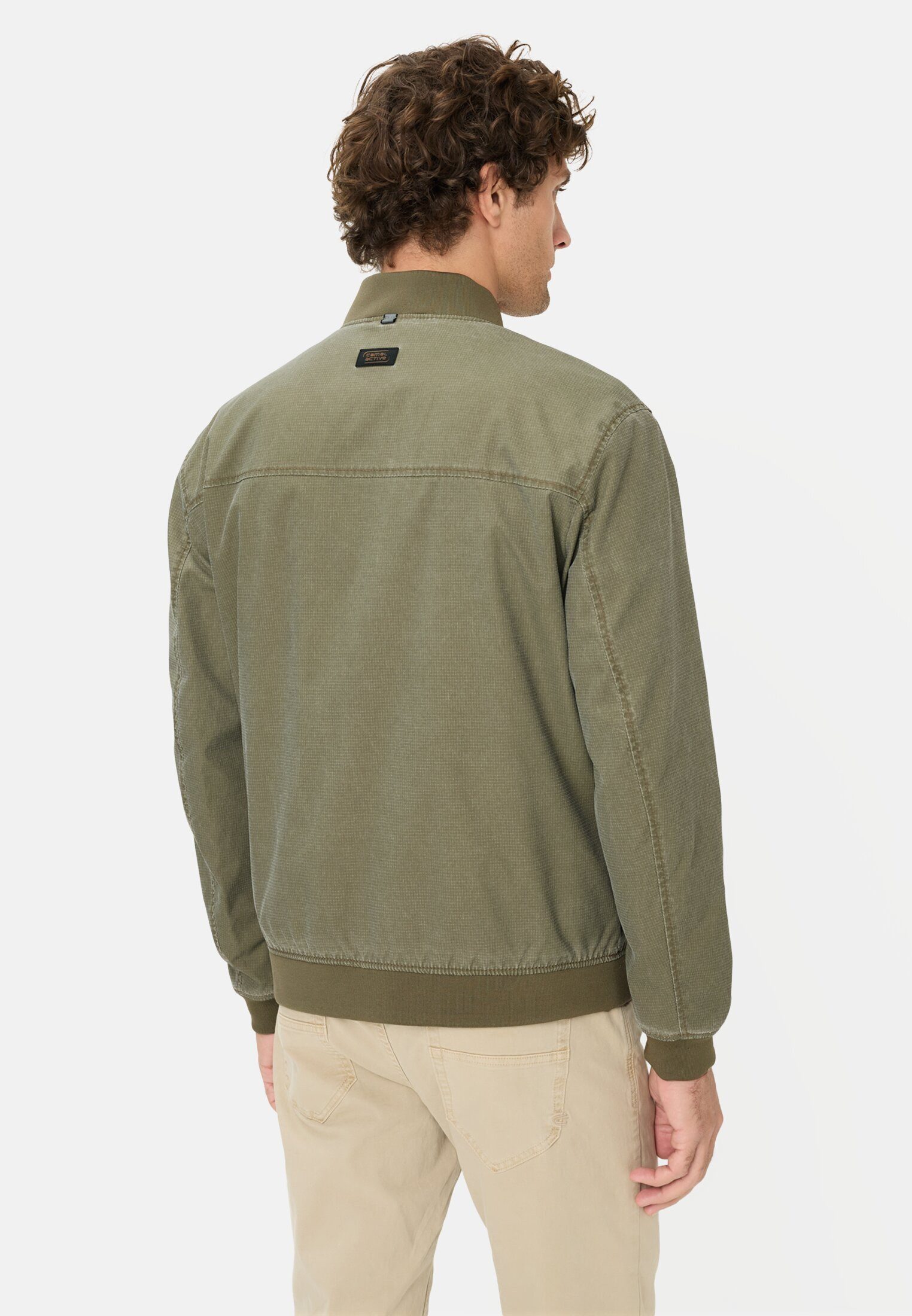 camel active Blouson Blouson mit Bomberkragen aus Ribstop Langarm Markenlog günstig online kaufen