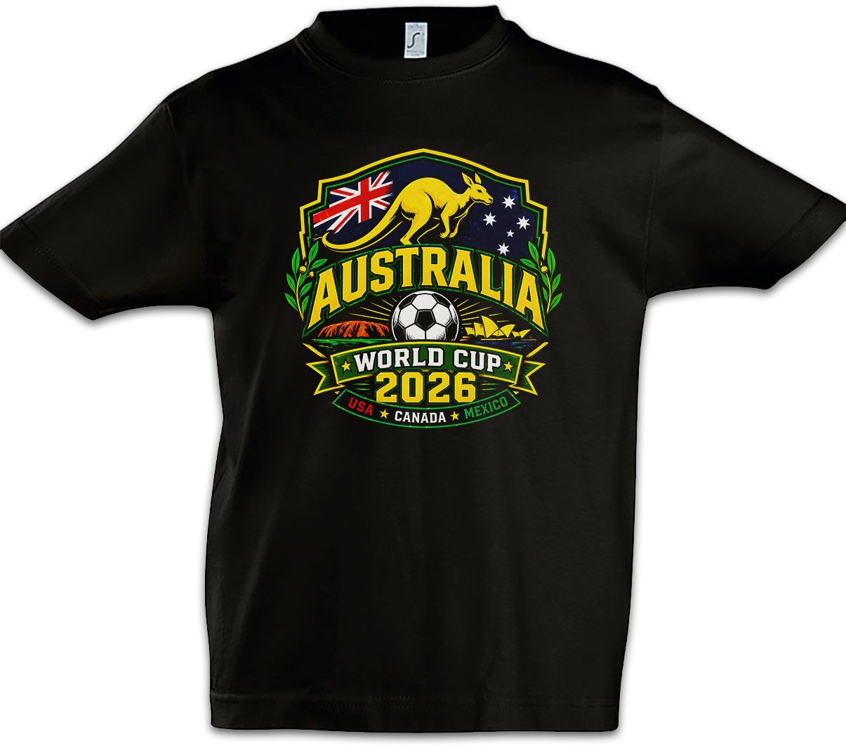 Urban Backwoods Print-Shirt Team Australia 1 Kinder T-Shirt Australien Outback Sydney Fußball WM (1-tlg) Soccer Football Turnier 2026