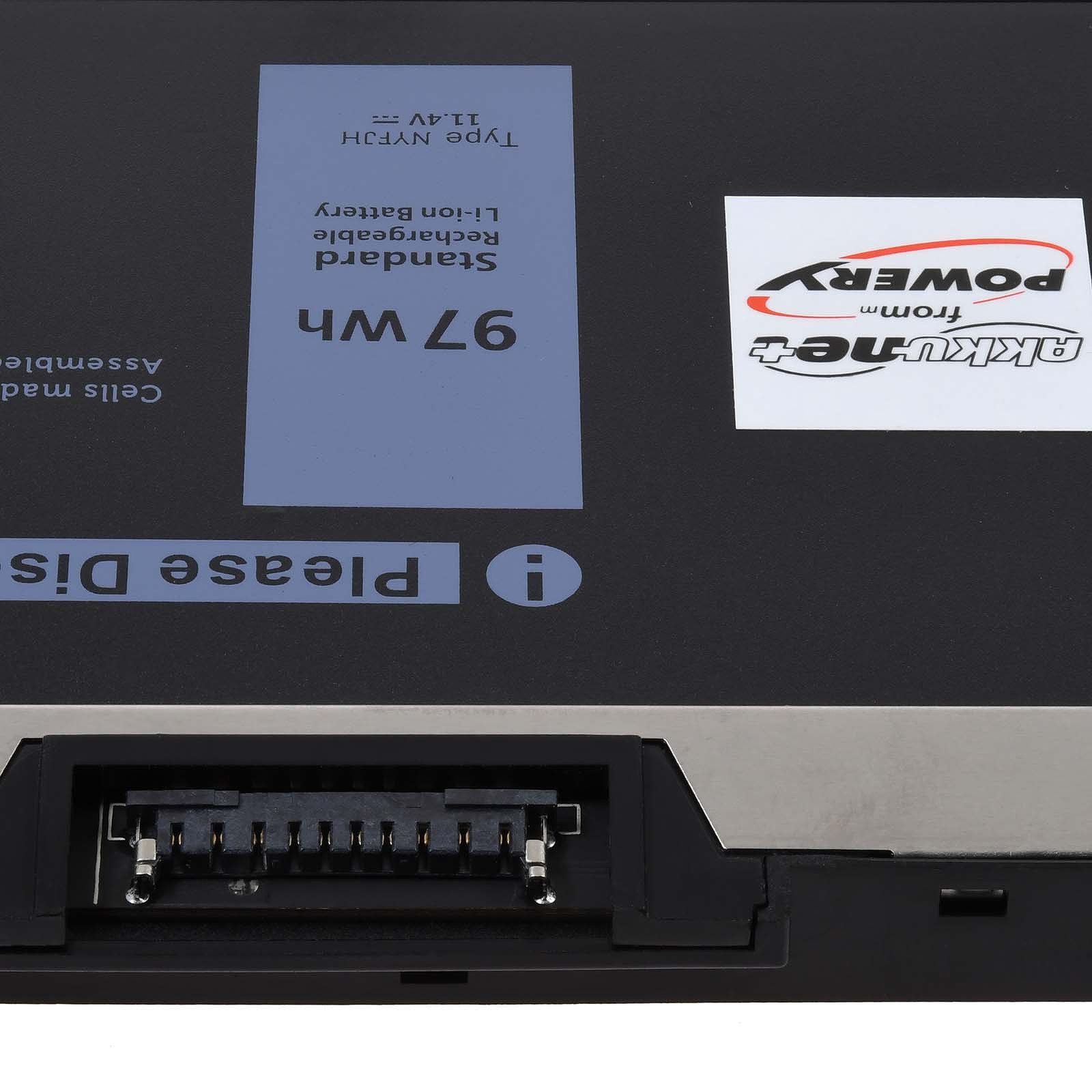 Powery Akku für Dell Typ DP9KT Laptop-Akku 8000 mAh (11.4 V)