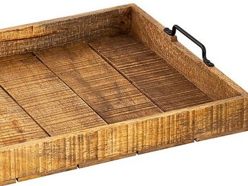 soma Dekofigur Serviertablett Holztablett XXL 57x39cm Tablett