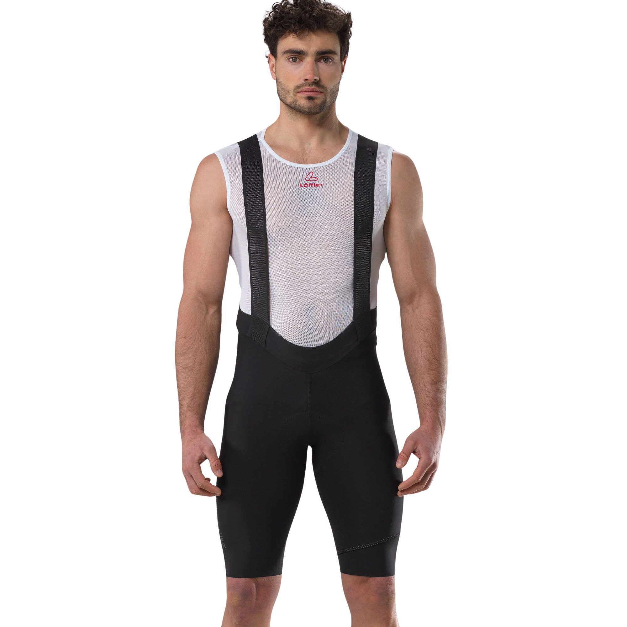 Löffler Fahrradhose M BIKE BIBSHORTS HOTBOND® RF SQL Herren Radhose Schwarz