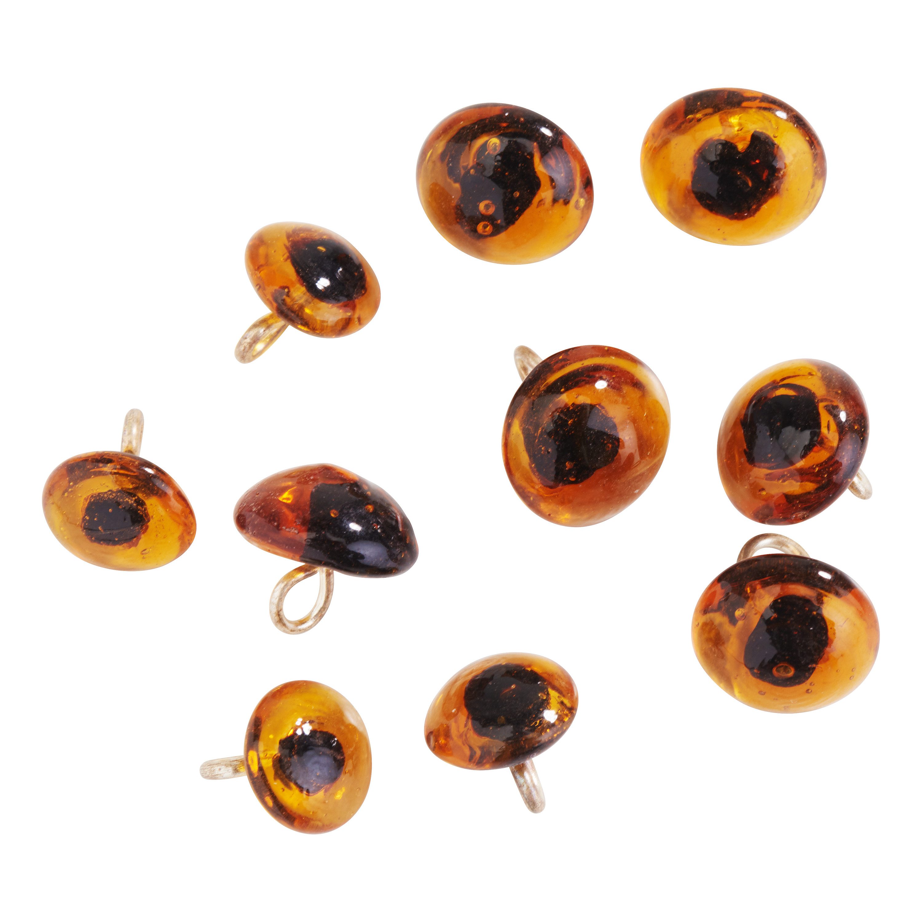 Rayher Kuscheltier Teddybären Augen zum Annähen Teddyaugen 8 mm, 10 Stück