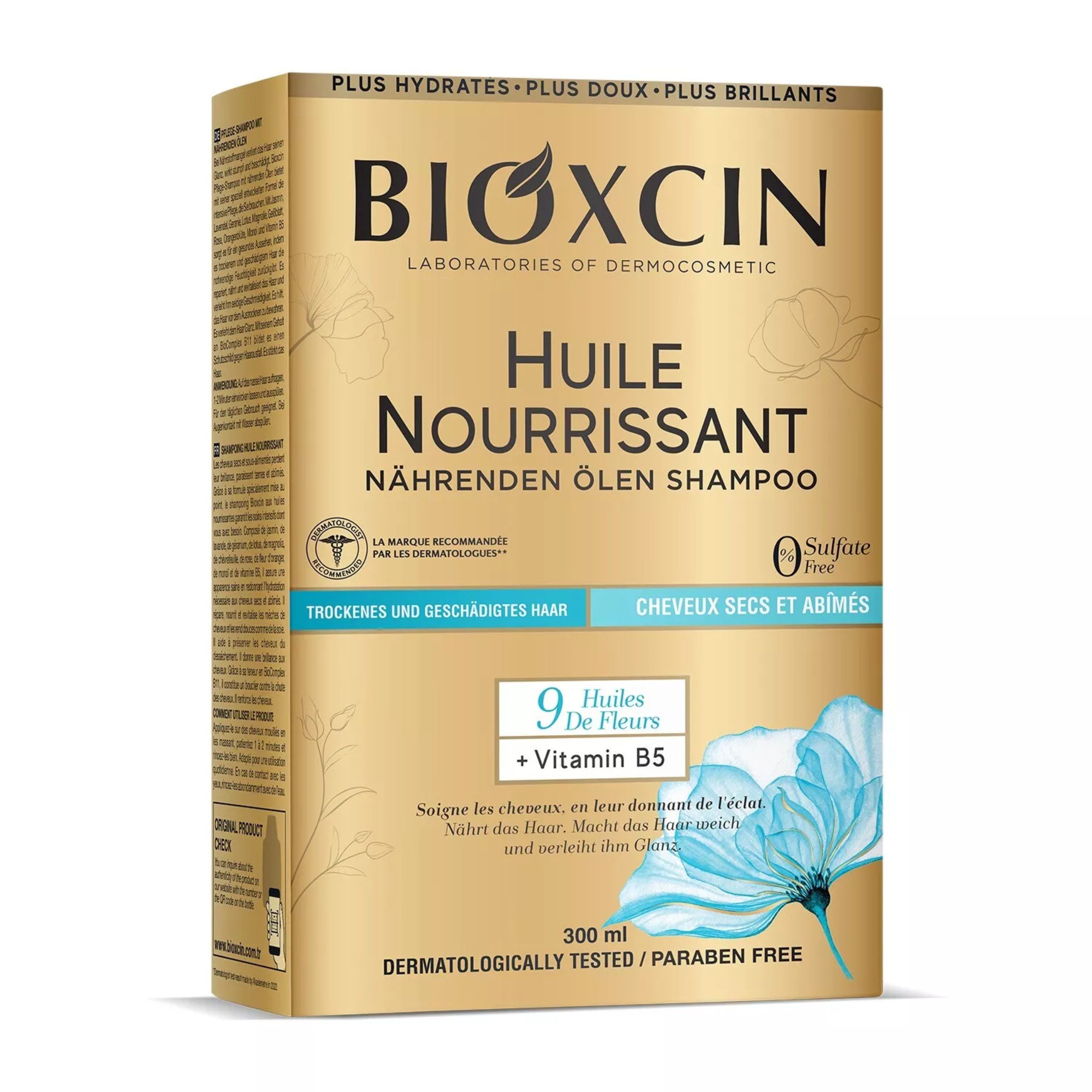 Shampooing Nourrissant Bioxcin à L’huile + Vitamine B5 - 300ml