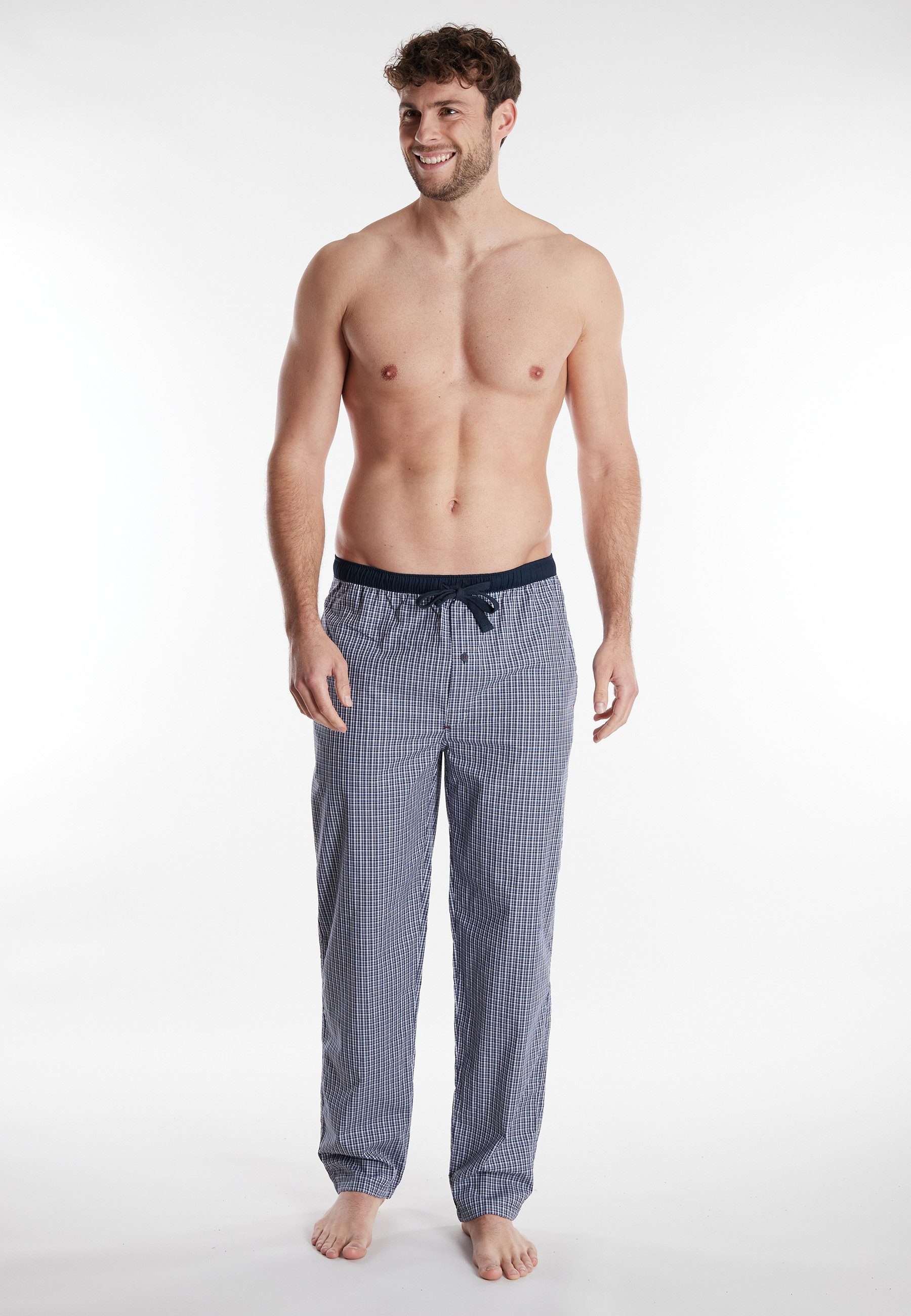 TOM TAILOR Pyjamahose Dakota Bindeband, Seitentaschen, locker, bequem, atmungsaktiv