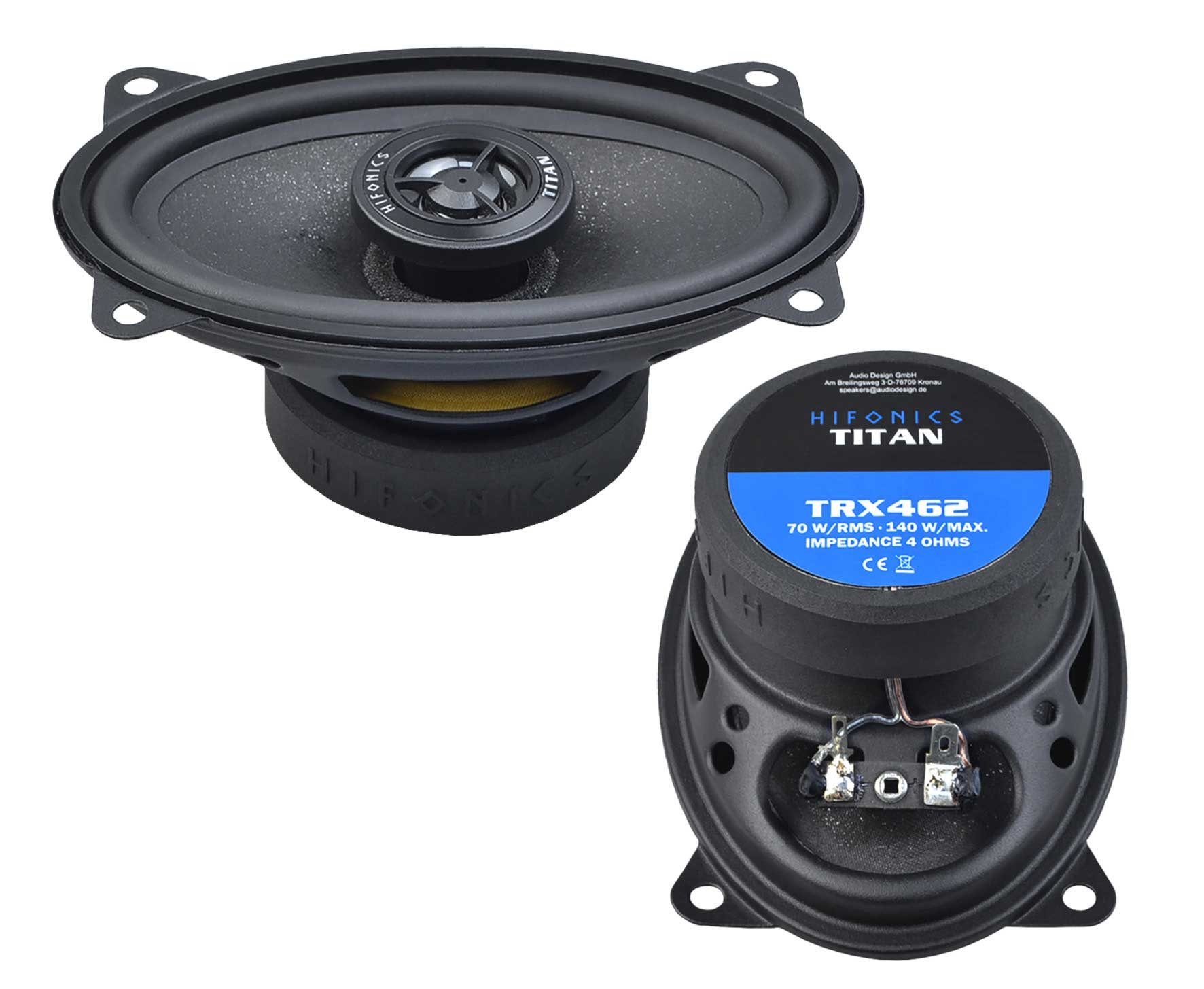 Hifonics Titan TRX462 10 x 15 cm (4 x 6) 2-Wege Koaxial-Lautsprecher Auto-Lautsprecher (70 W)