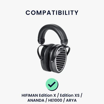 kwmobile 2x Ohr Polster für HIFIMAN Edition X / Edition XS / ANANDA / HE1000 / Ohrpolster (Ohrpolster Kopfhörer - Kunstleder Polster für Over Ear Headphones)
