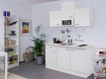 Flex-Well Küche Wito, Gesamtbreite 150cm, mit Mikrowelle und Kochfeld, viele Farbenvarianten