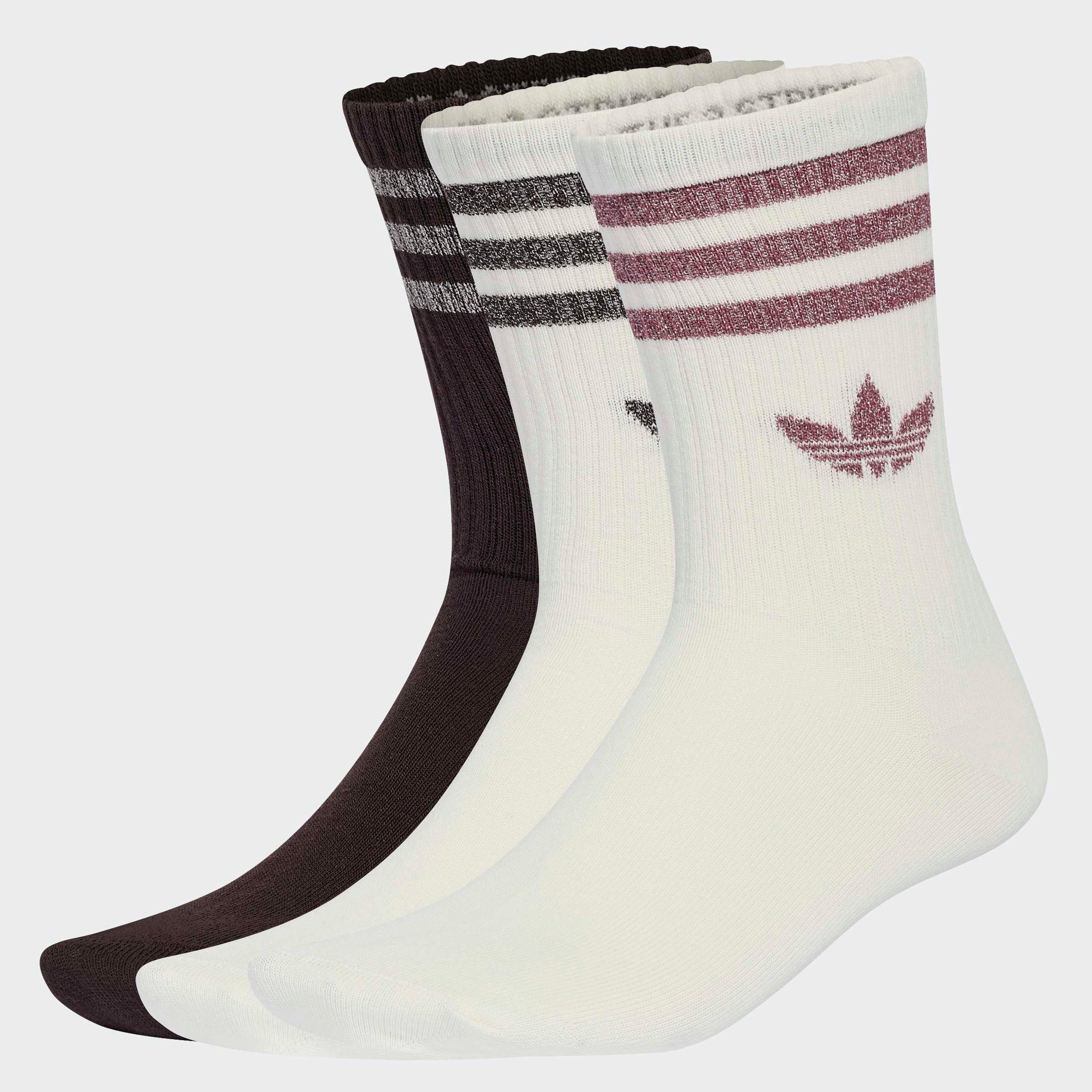 Sportsocken 3-STREIFEN GLITZER CREW, 3 PAAR