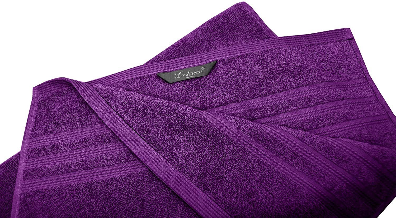 Saugstarkes Frottee Lila cm Lashuma Badehandtuch lila London, (1-St), Handtuch Aubergine 100x150