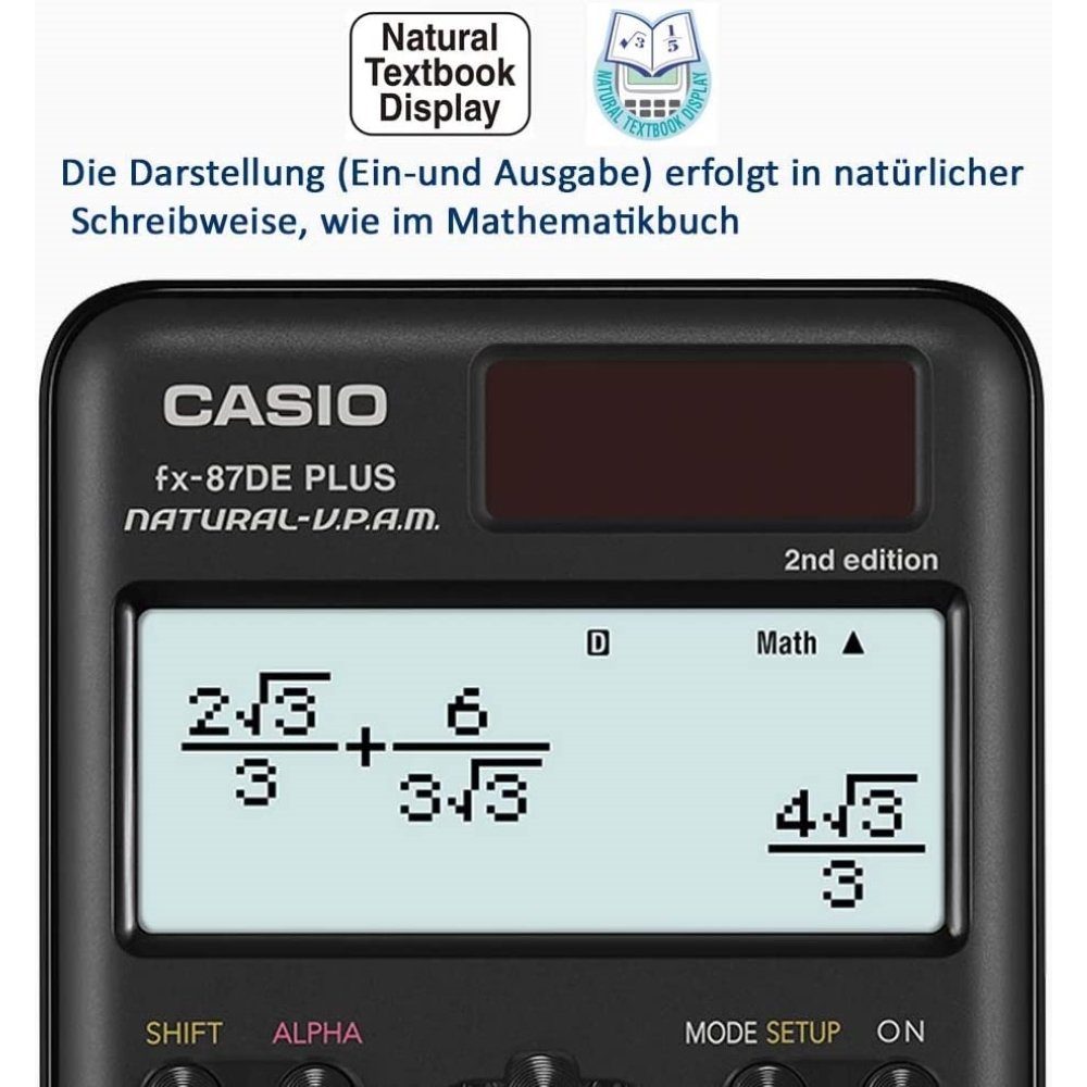 CASIO Taschenrechner FX-87DE Plus 2nd Edition - Taschenrechner - schwarz