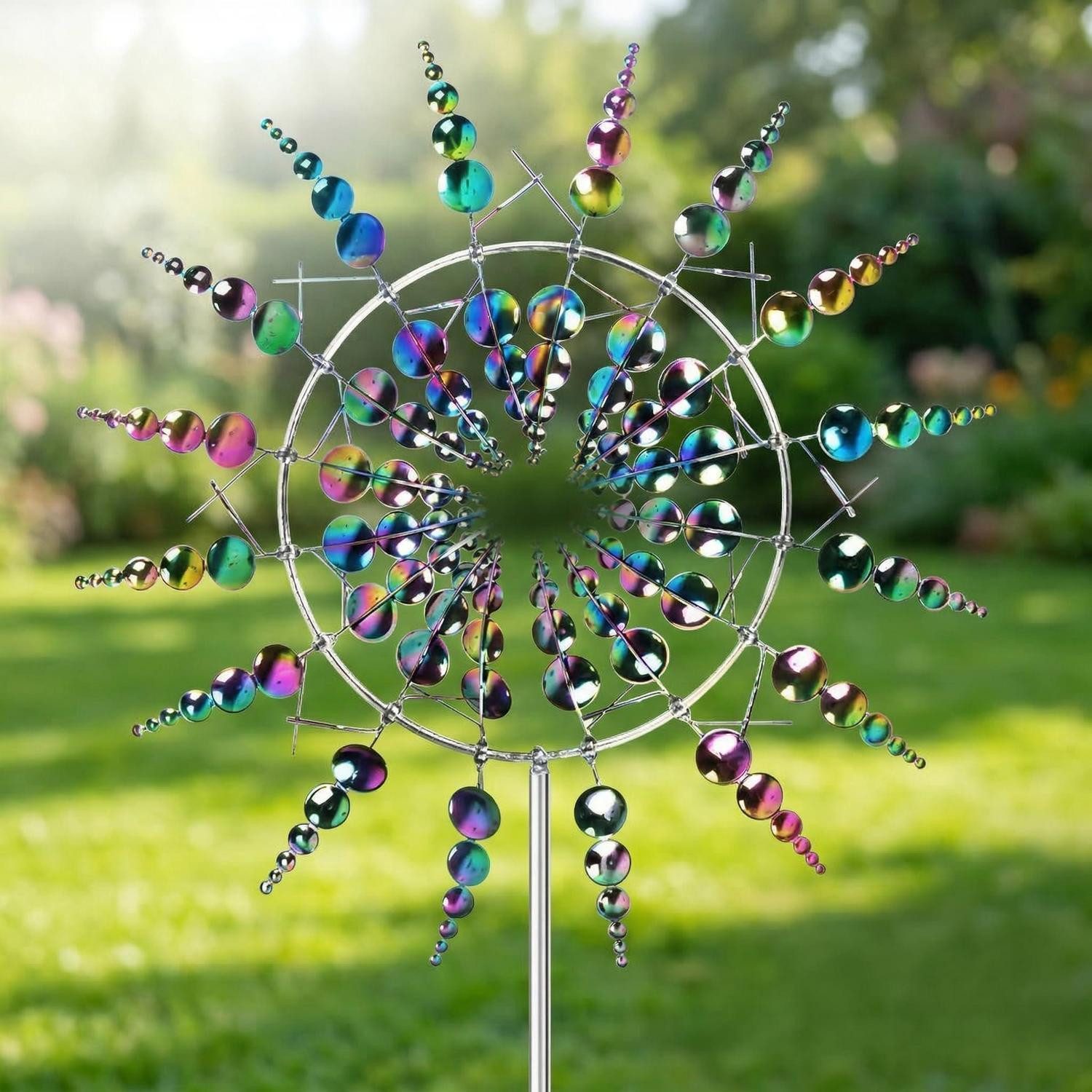 LuxusKollektion Windspiel Windrad Garten Metall Multicolour 65cm (1 St)