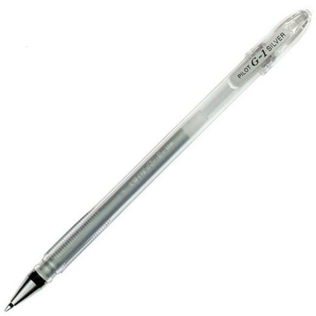 Thumbnail - PILOT Gelschreiber Stift Roller G-1 Silberfarben Bold 0,4 mm (12 Stück)