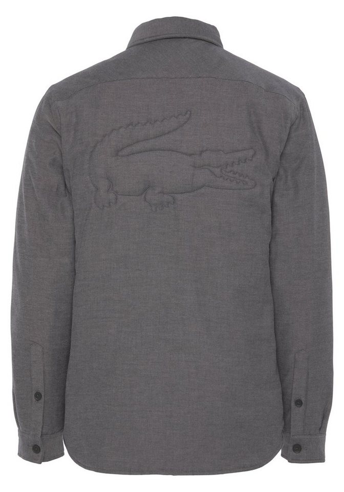 Lacoste Langarmhemd mit klassischem Lacoste-Krokodil am Ärmelabschluss