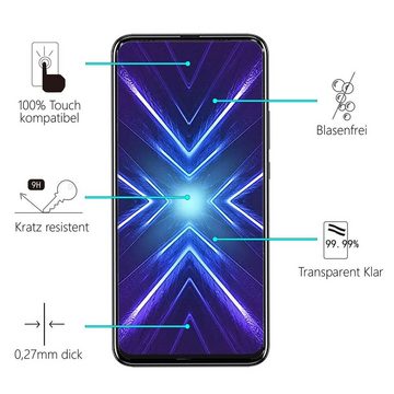 CoolGadget Schutzfolie Panzerfolie für Honor 9X, (9H Härtegrad, 2x Schutzglas, 1xReinigungset), Displayfolie Panzer Schutzfolie 2 Stück für Honor 9X Glas Folie