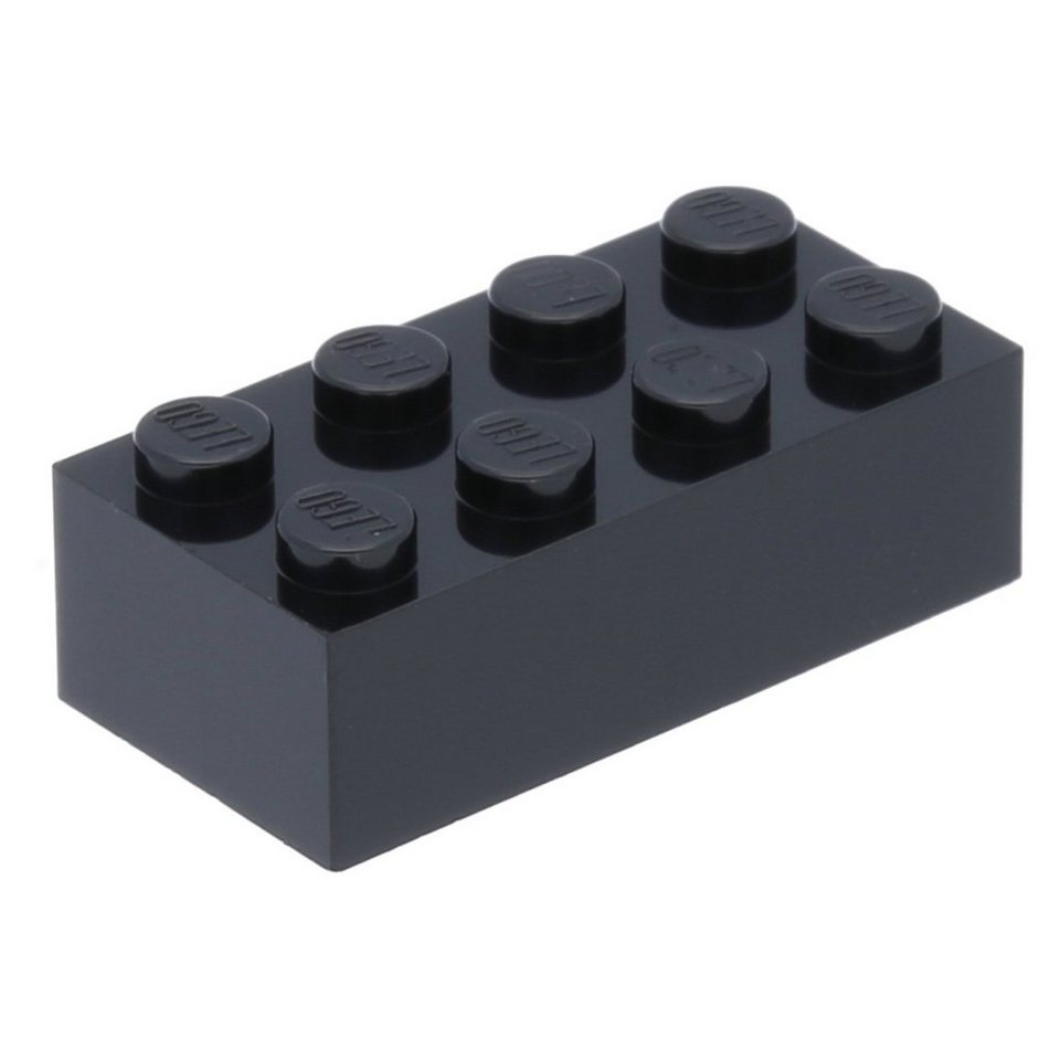 E In Lego LEGO® 500x LEGO Baustein 2x4, Schwarz Spielbausteine