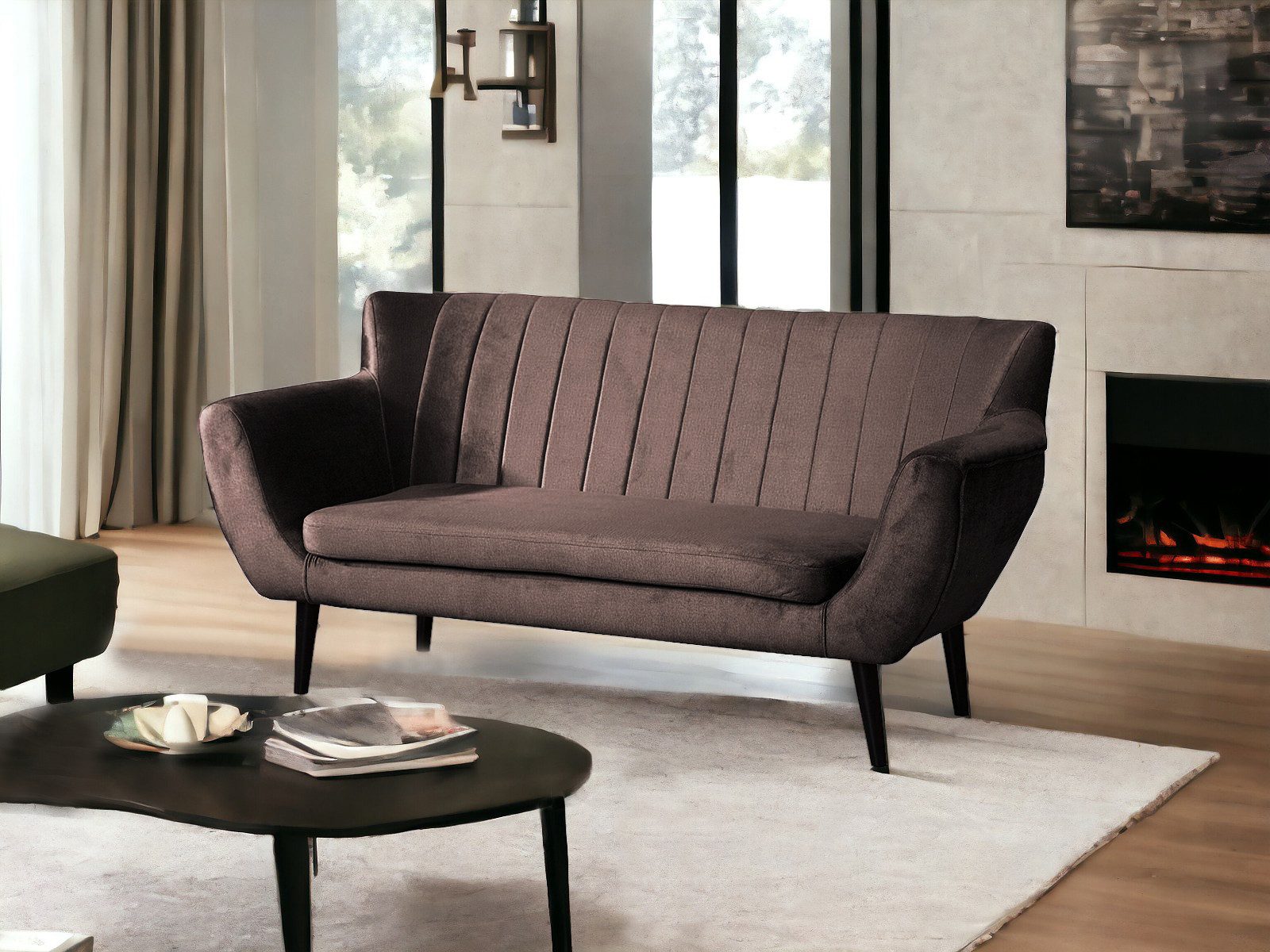 Compleo 2-Sitzer Sofa mit hohen Beinen, günstig online kaufen