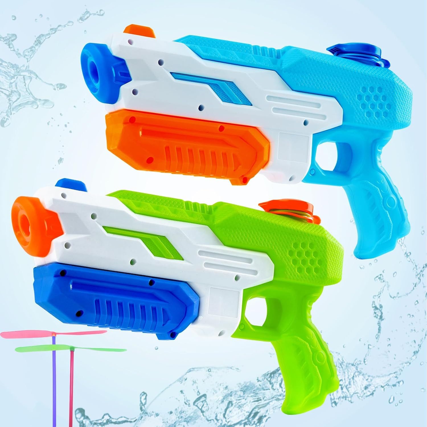 FELIXLEO Wasserpistole 2er Pack Wasserpistole groß 33CM, 10M Reichweite, Kinder & Erwachsene. (1-tlg)