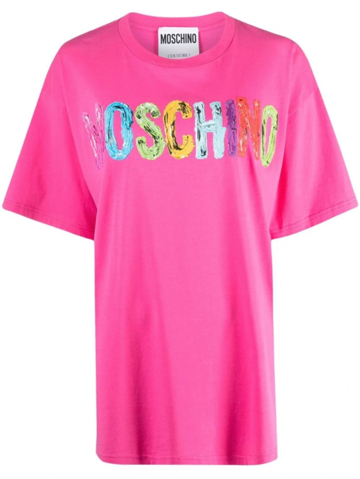 Moschino T-Shirt COUTURE T-Shirt 3D Logo Paint-Effect Shirt Top Oversize