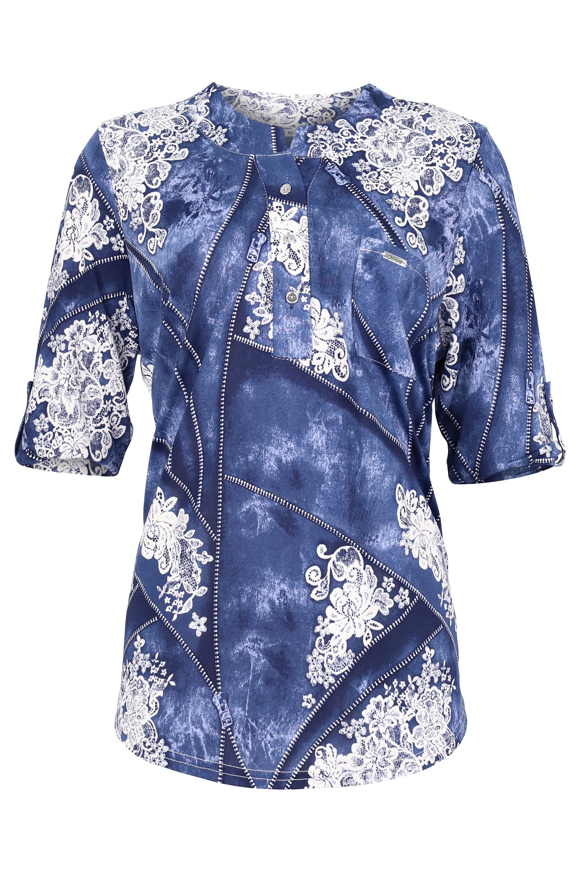 malito more than fashion Schlupfbluse 6666 legere basic Shirtbluse 3/4 Arm günstig online kaufen