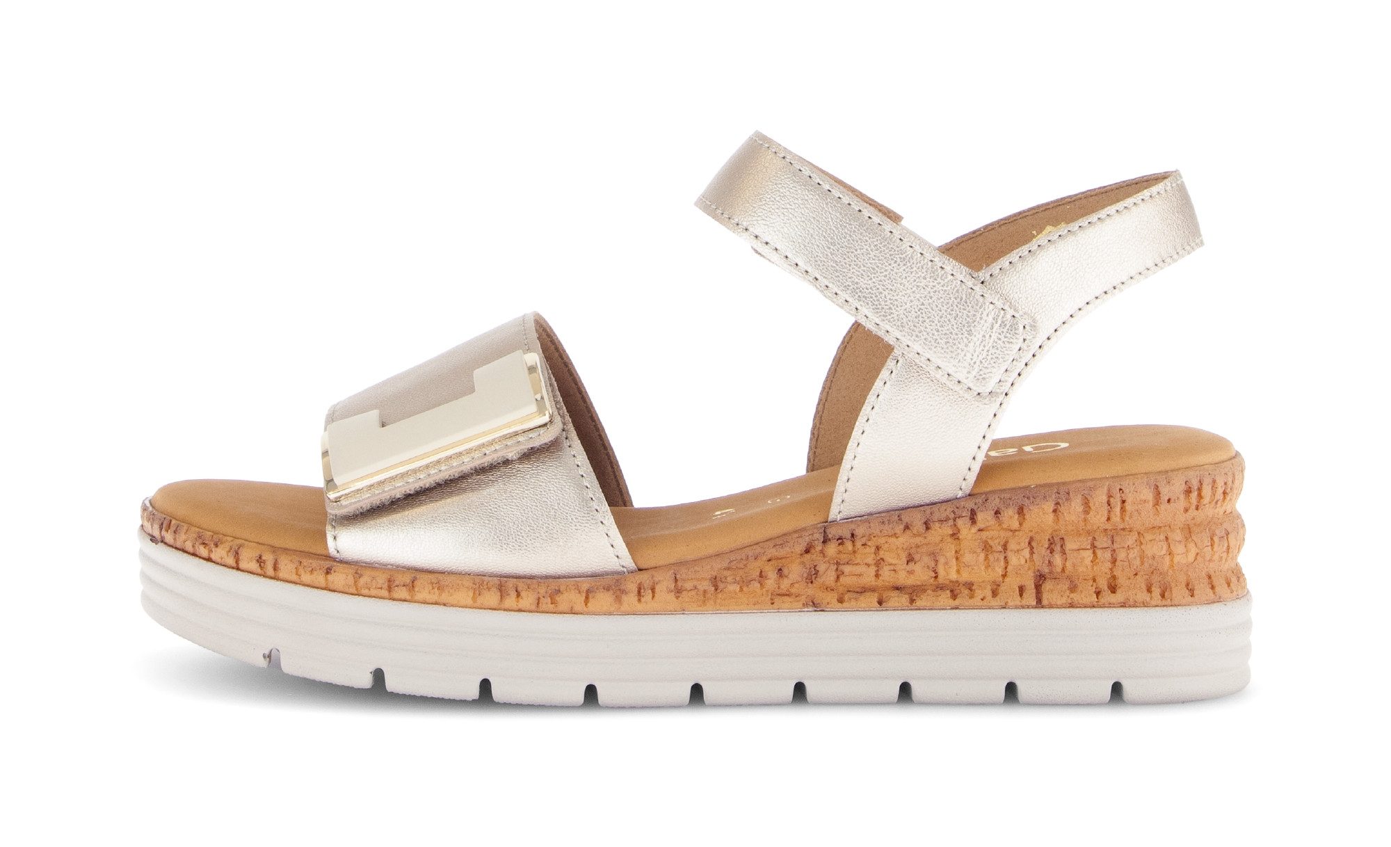 Gabor GENUA Keilsandalette, Keilabsatz, Sommerschuh, Sandale mit Klettverschlüssen, Weite G