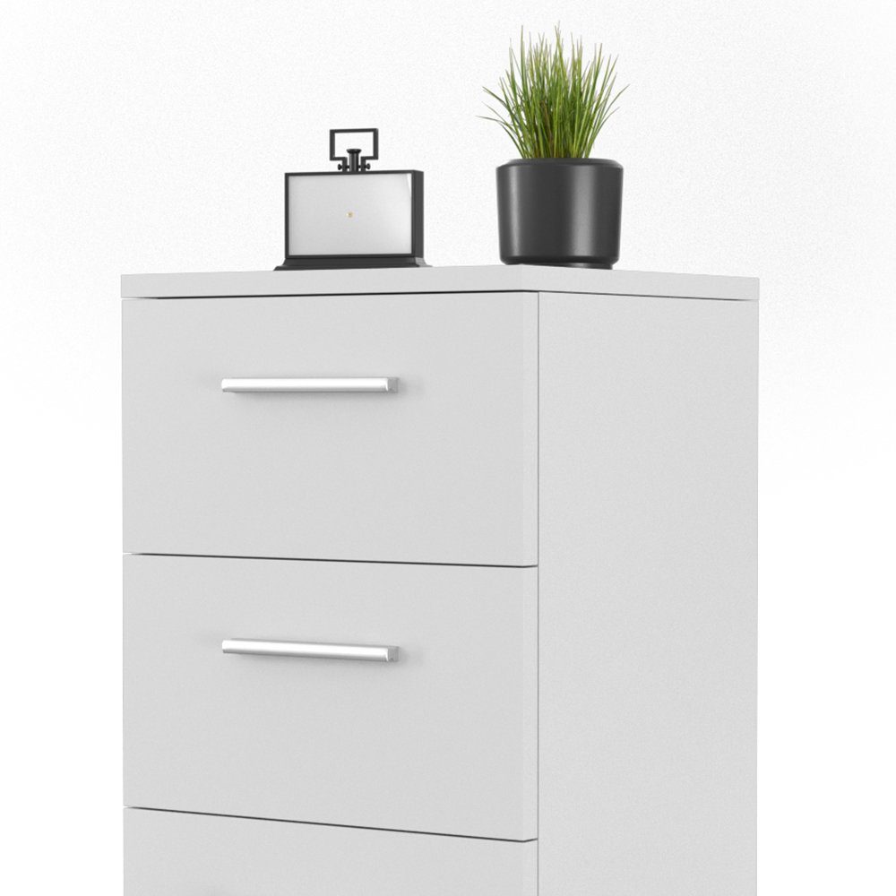 Vicco Nachtkommode, Weiß, 38 x 66 cm (1 St), Platzsparend