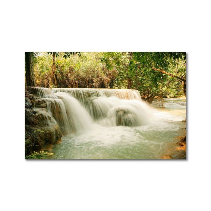 WandbilderXXL Leinwandbild Jungle Waterfall (1 St) Wandbild in 6 Größen erhältlich